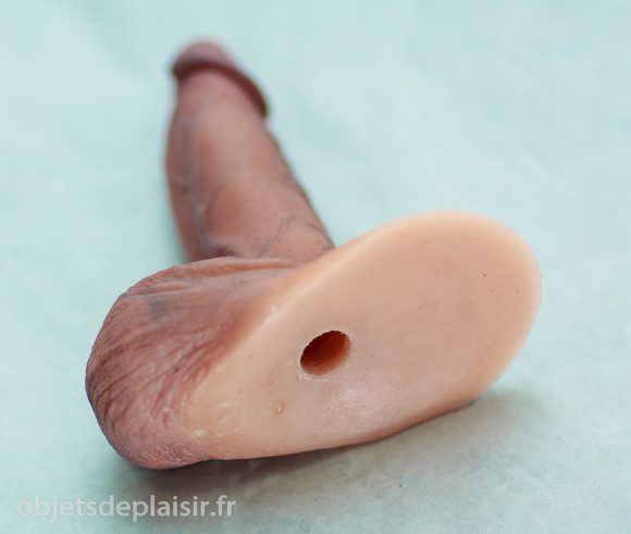 The opening on the RealCock 2 DTF where the Vac-U-Lock connector is inserted