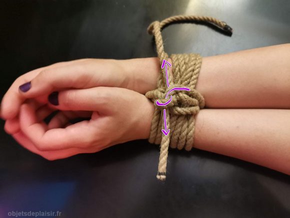 Bondage technique for tying wrists