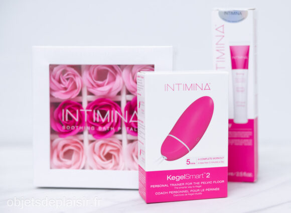 Bath petals, KegelSmart 2, and Balmy by Intimina
