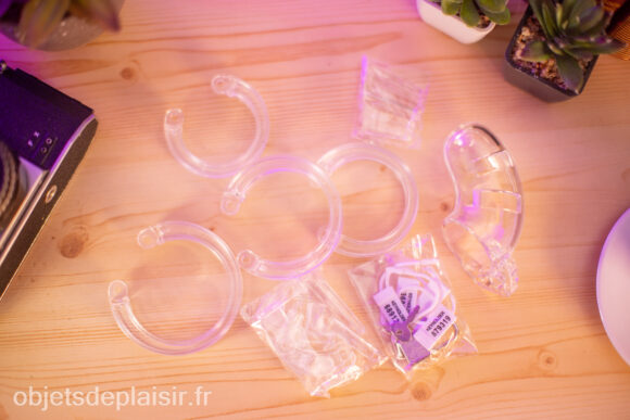 Various ring diameters forming part of a chastity cage