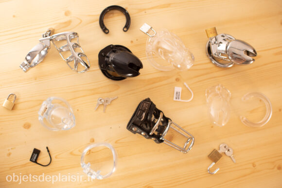 Various types of chastity cages